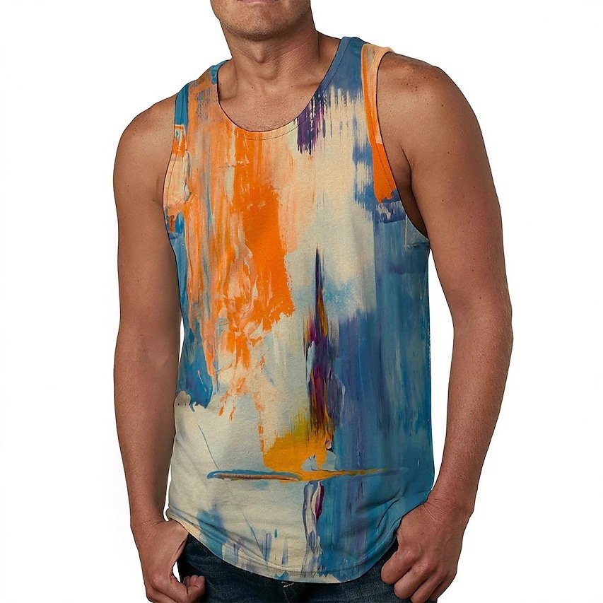 Men's Printed Casual Vest