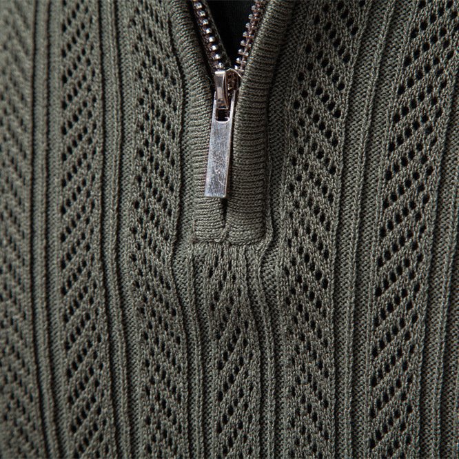 2026 New Autumn And Winter Men's Cross-Border Knitwear Long-Sleeved Knitwear Half-Zip Business Casual Thin Knitwear For Men