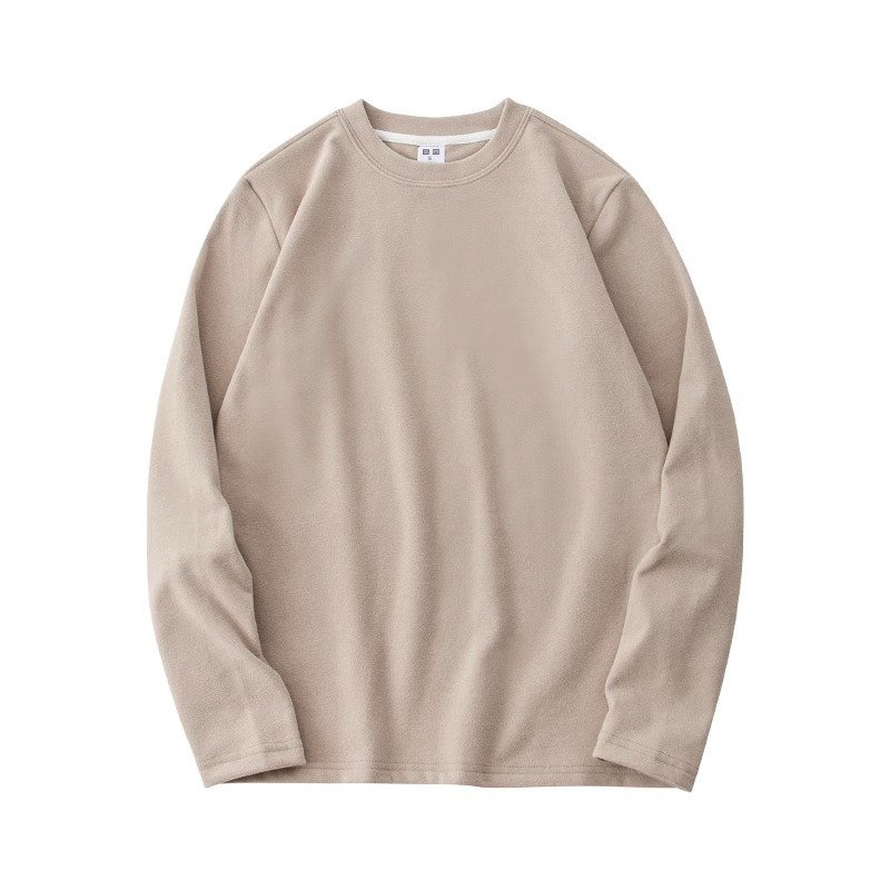 Mens Thermal Base Layer Shirt For Autumn And Winter Fleece-lined Extra-thick And Warm With A High Neck