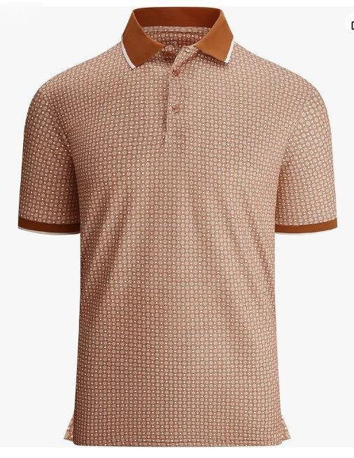 Men's Retro Printed Color-Block Short-Sleeve T-Shirt