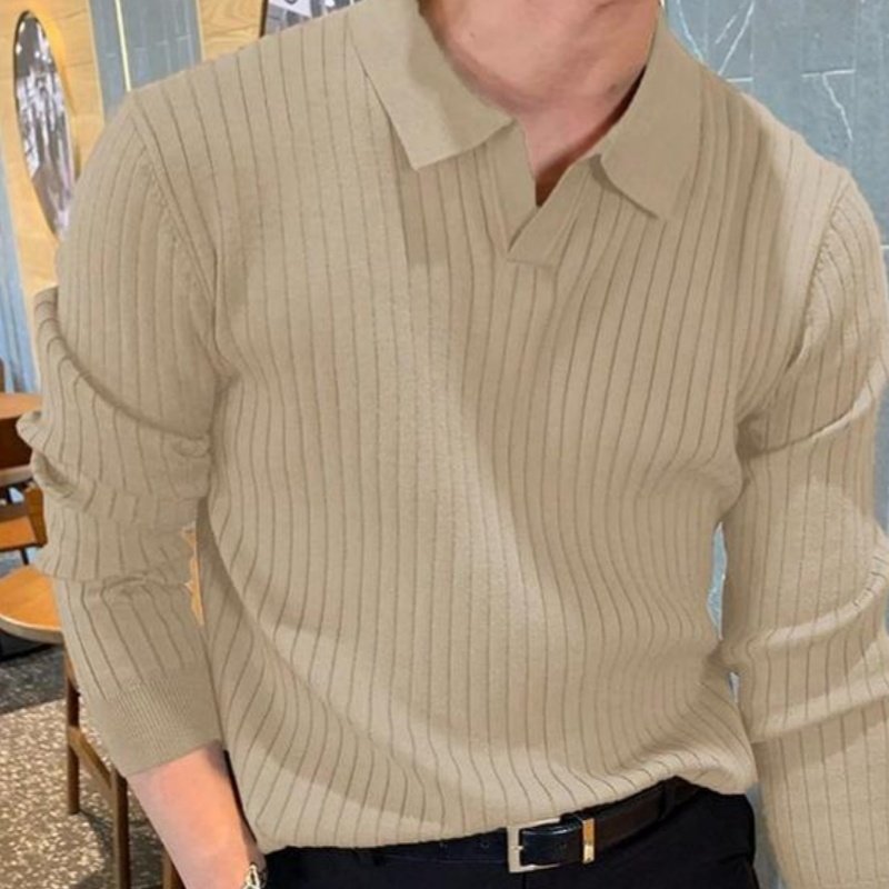 Fashionable Men's Solid-color Casual Knit