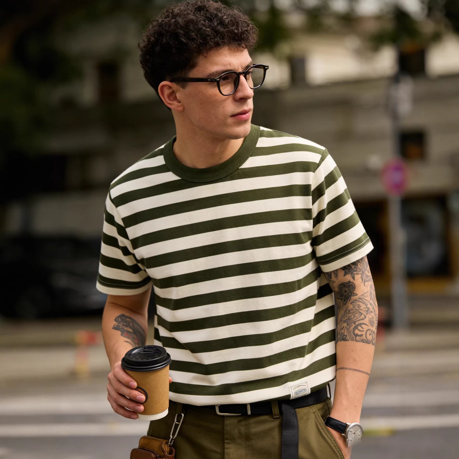 Men's Vintage Short-sleeved T-shirt