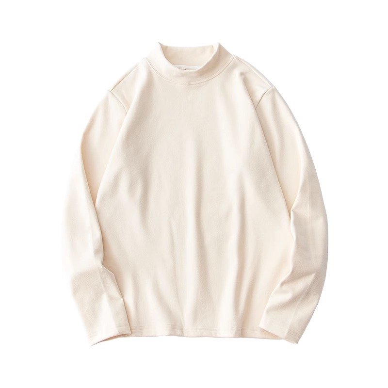 Mens Thermal Base Layer Shirt For Autumn And Winter Fleece-lined Extra-thick And Warm With A High Neck