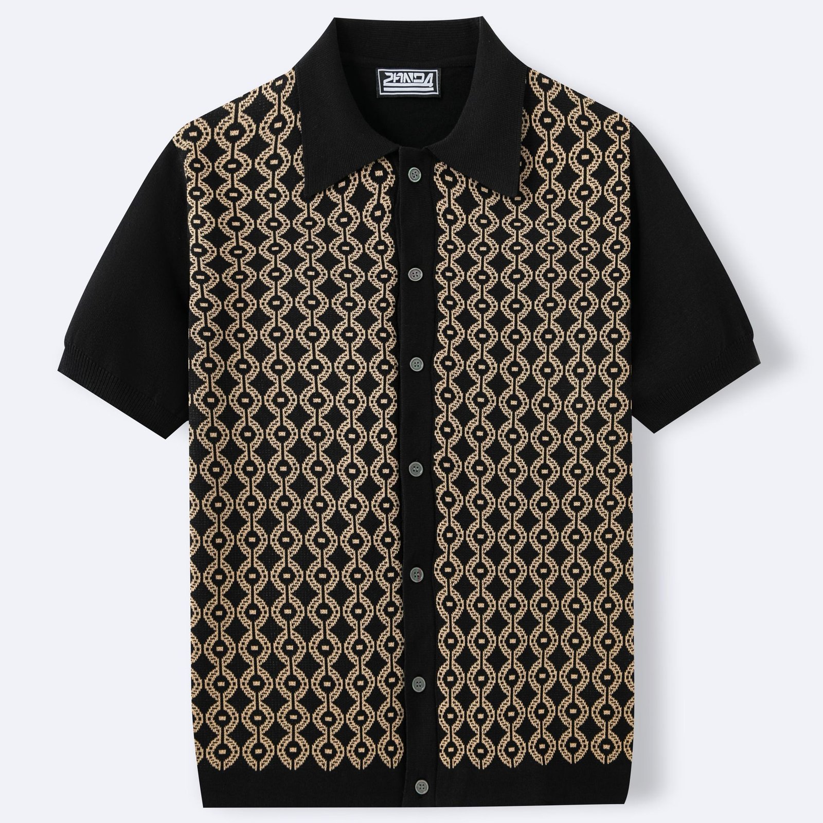 Men's Printed Striped Shirt - Summer Short-sleeved