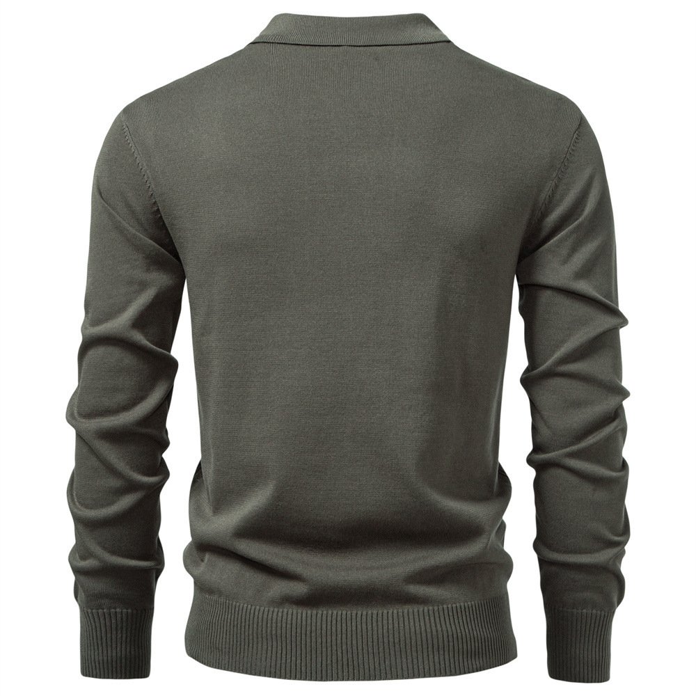 2026 New Autumn And Winter Men's Cross-Border Knitwear Long-Sleeved Knitwear Half-Zip Business Casual Thin Knitwear For Men