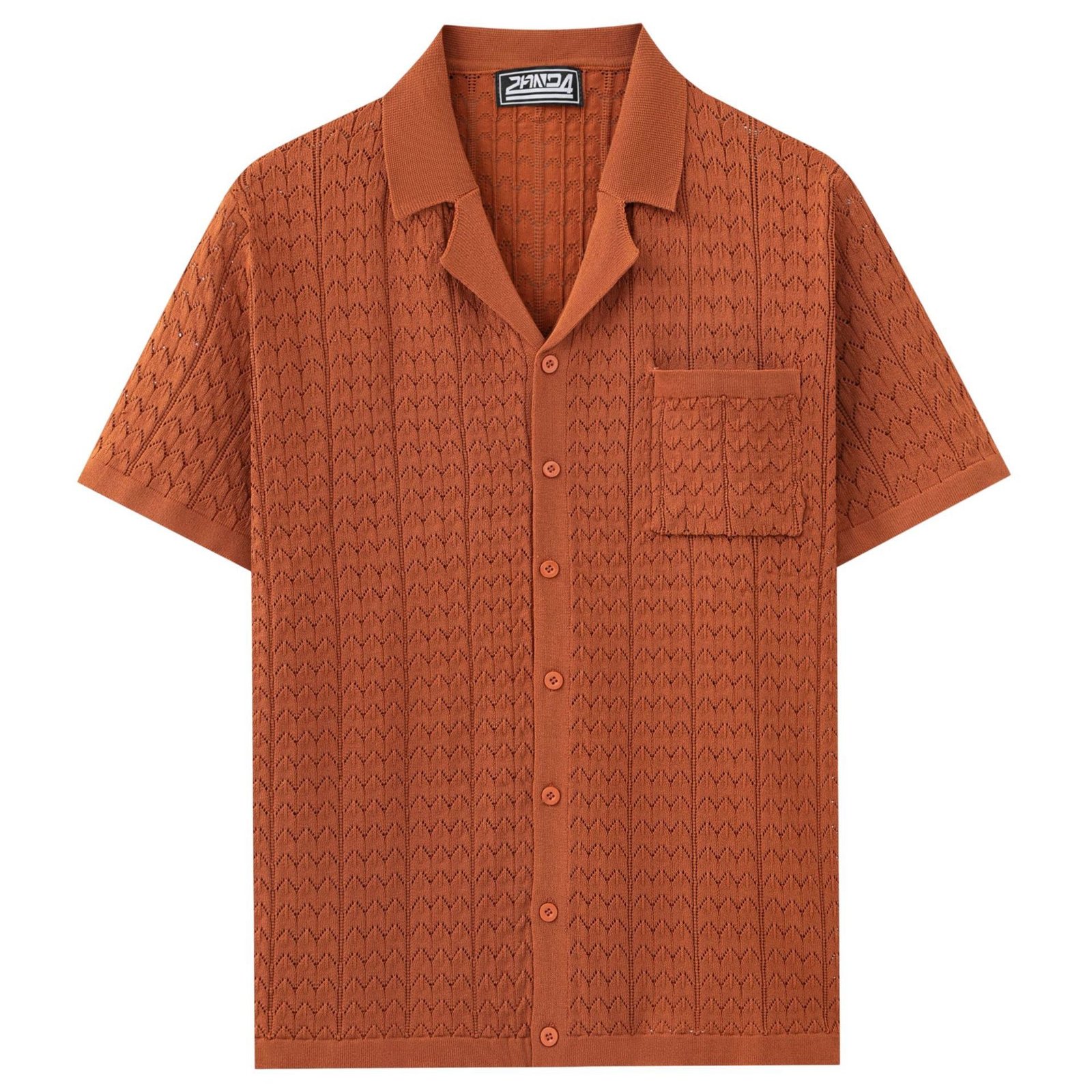 Mens Casual Cuban-collar Knit Sweater From Europe And America