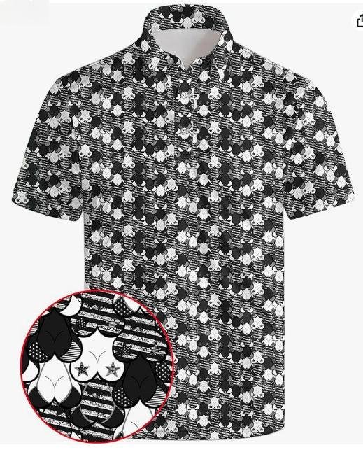 Men's Retro Printed Color-Block Short-Sleeve T-Shirt
