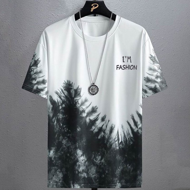 Gradient Half-length Sleeve Versatile Casual T-shirt