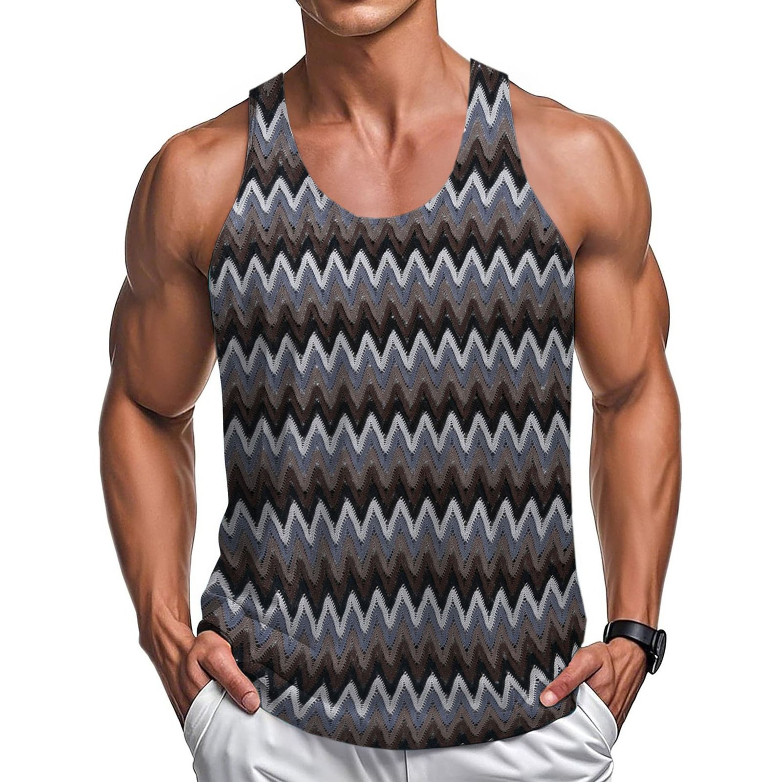 Men's Summer Stripe Vest