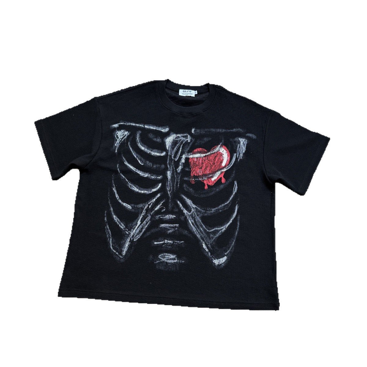 Humanoid Skeleton Melting Into A Heart Men's Short-sleeve Shirt