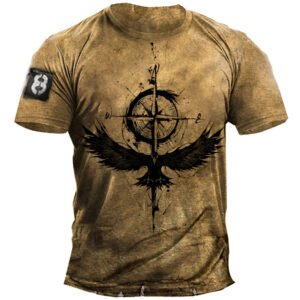 Men's Casual Loose Short Sleeves T-shirt Round Neck