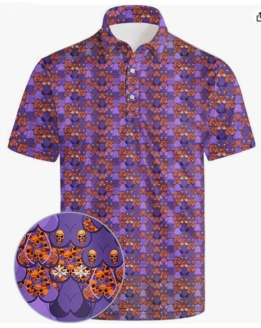 Men's Retro Printed Color-Block Short-Sleeve T-Shirt