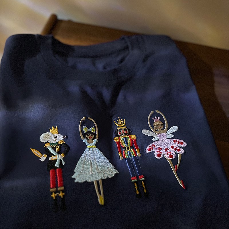 Embroidered Vintage Versatile Short-sleeve Cotton Top