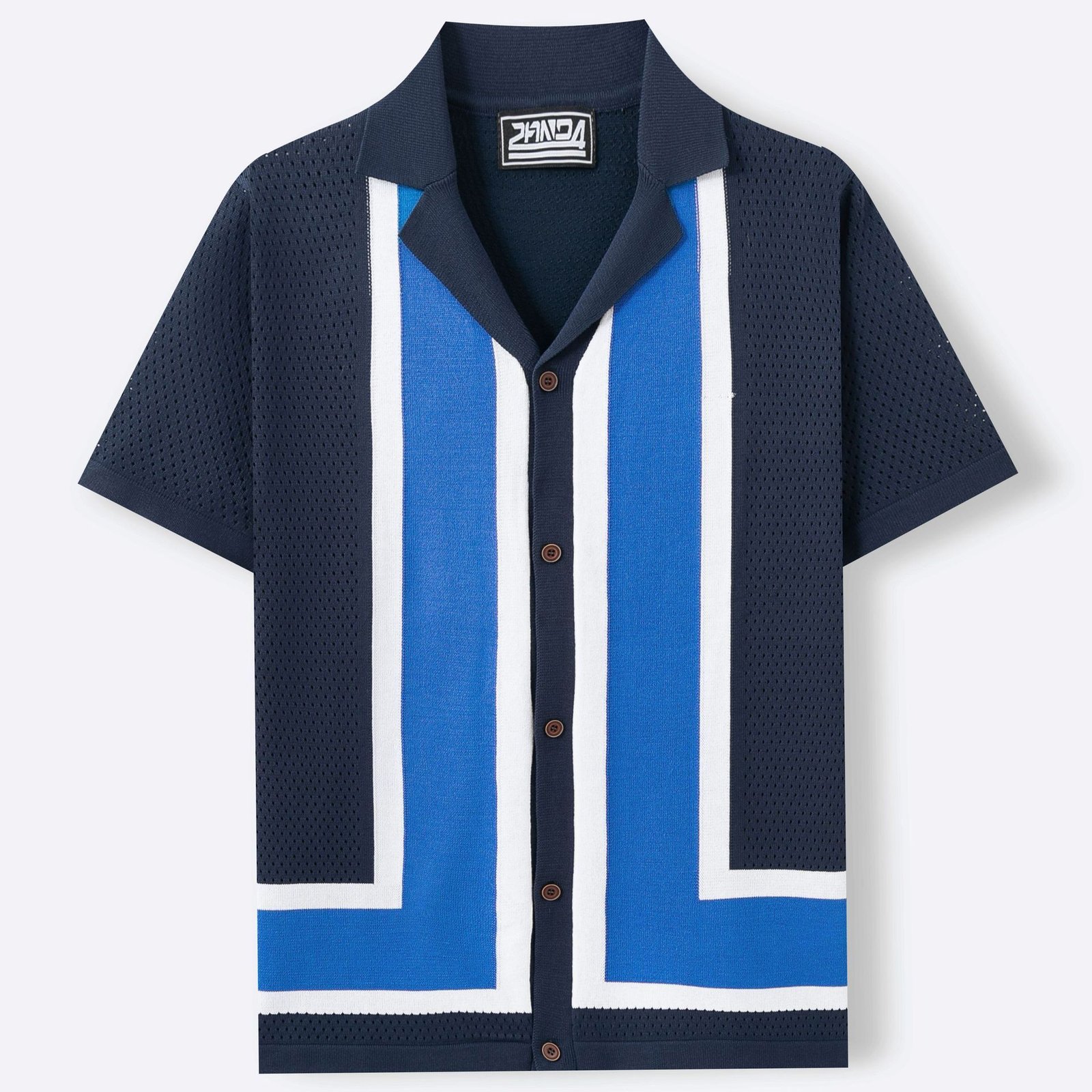Men's Summer Striped Shirt - Short Sleeved