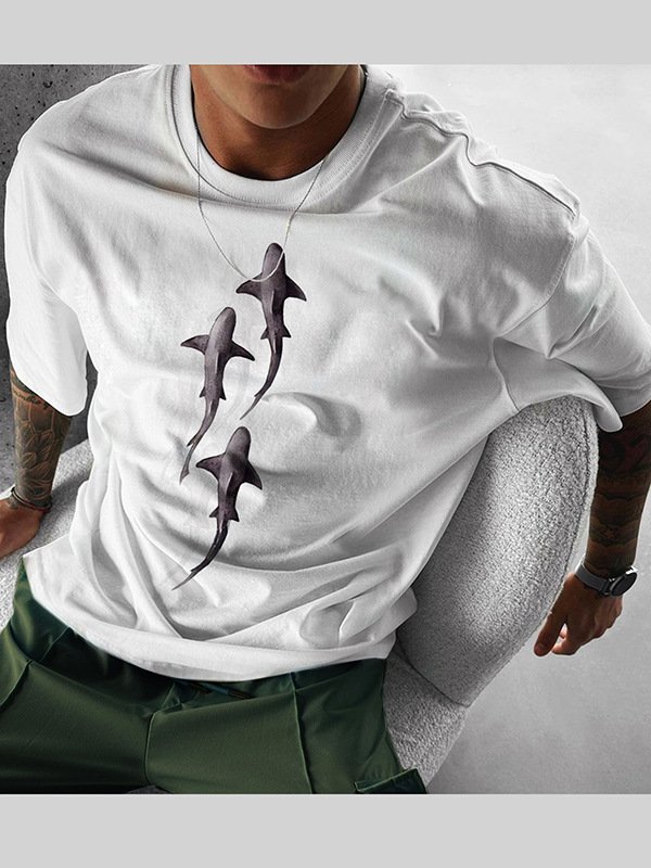 Men's Street-style T-Shirt - Short Sleeve
